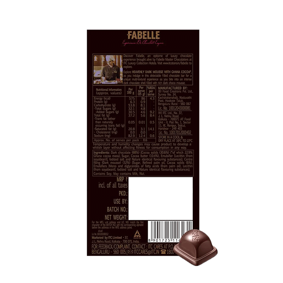 Fabelle Heavenly Dark Mousse with Ghana Cocoa