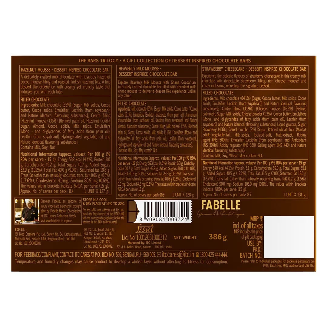 The Bars Quartet - Assorted Handcrafted Chocolate Collection